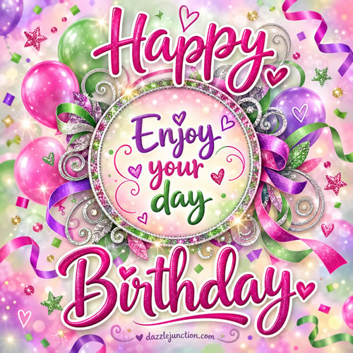 Enjoy Day Happy Birthday greeting image