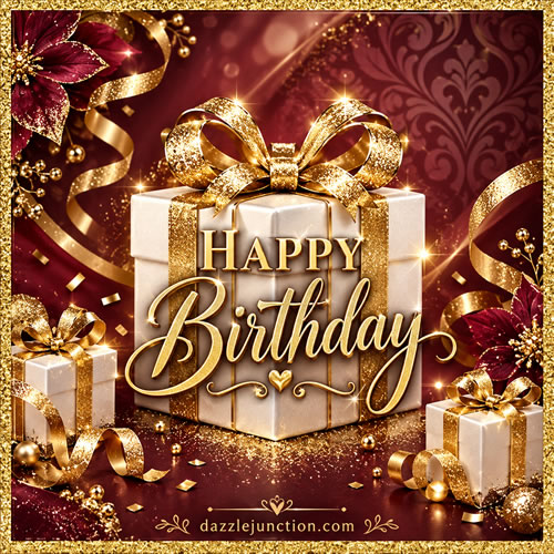 Golden Birthday Happy Birthday greeting image