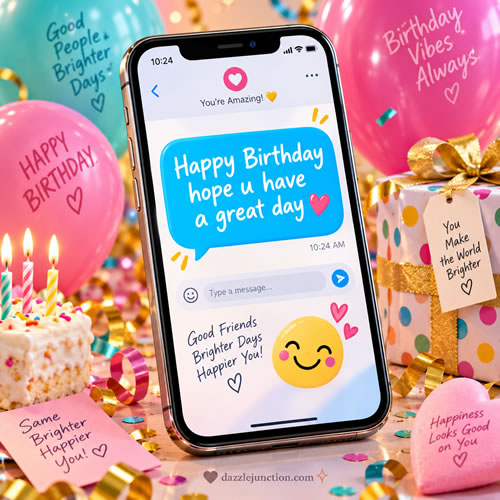 Hbd Text Message Happy Birthday greeting image