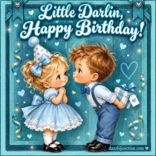 Little Darlin Happy Birthday greeting image