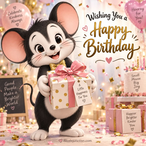 Mouse Wish Happy Birthday greeting image