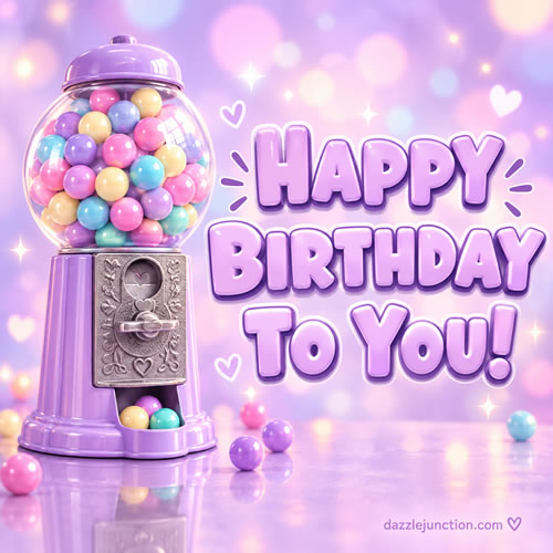 Pastel Gumball Happy Birthday greeting image
