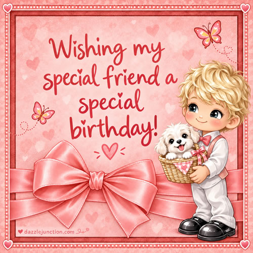 Special Friend Happy Birthday greeting image