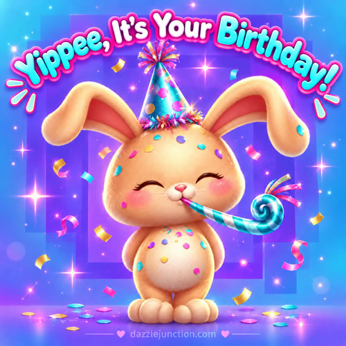 Yippy Your Bday Happy Birthday greeting image