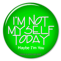 Not Myself Buttons greeting image