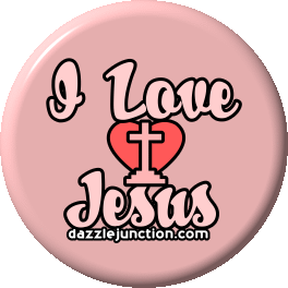 Love Jesus Button Christian Page Graphics greeting image