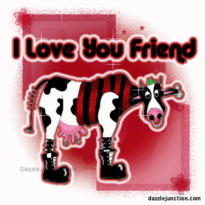 I Love You Friend - Quirky Cow