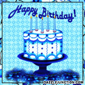 Blue Birthday Cake