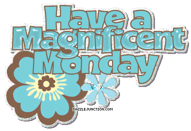 Magnificent Blue Flower Monday greeting image