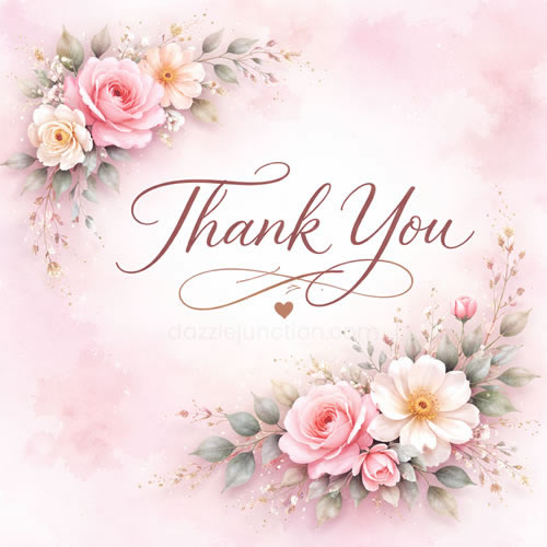 Elegant Pastel Thank You Card
