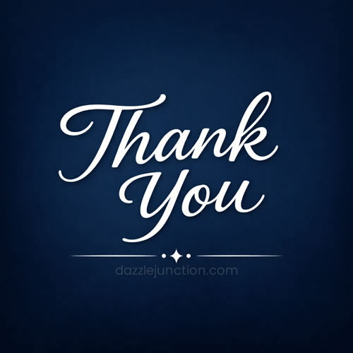 Modern Navy Thank You Card