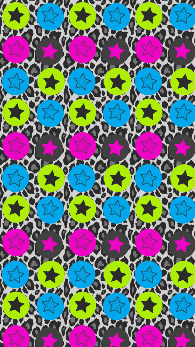 Leopard Neon iPhone Wallpaper