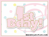 First Bday Pink Dots